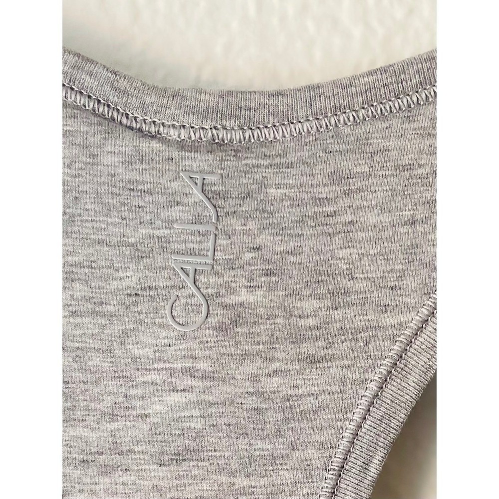 CALIA Womens Thrive Scoop Tank Mid Grey Heather Racerback Wicking Atleisure SZ S - Picture 5 of 9